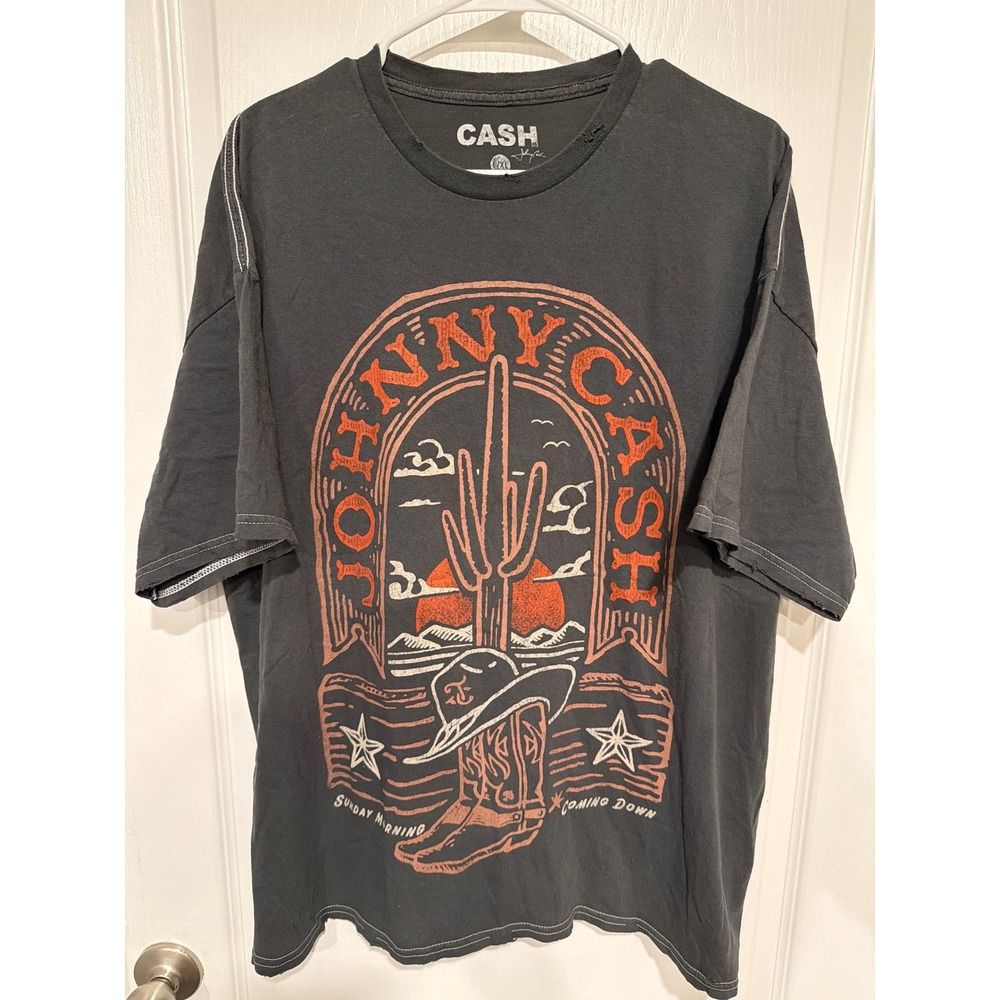 Johnny Cash Short Sleeve Graphic Tee - Black